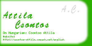 attila csontos business card